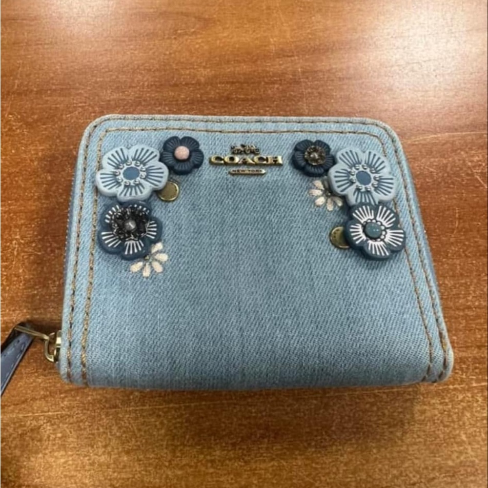 Coach Blue Floral Women's Wallet